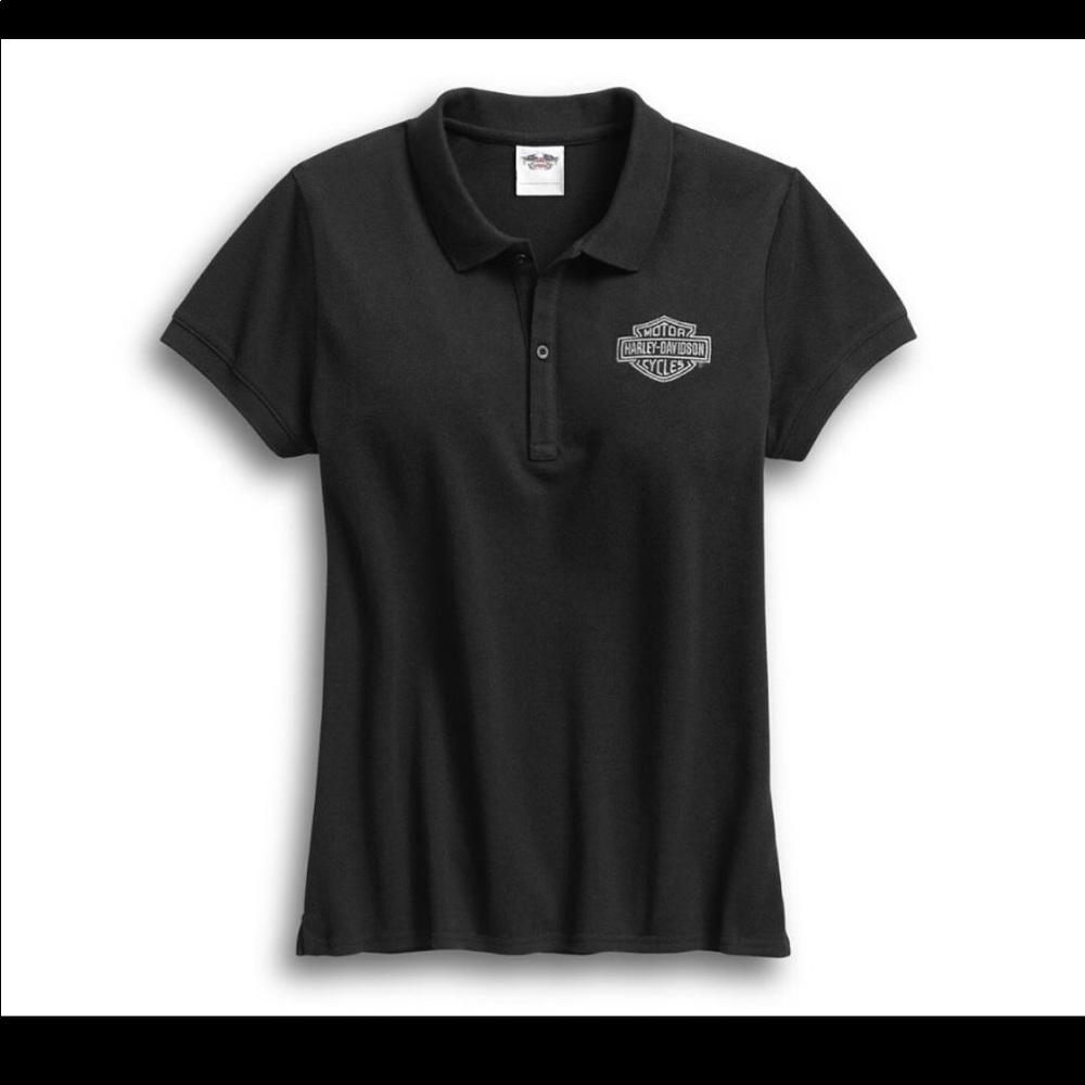 (NWT) H-D Classic Logo Polo Petite Shirt